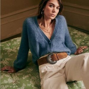 Mia cardigan Sezane XS Vintage blue